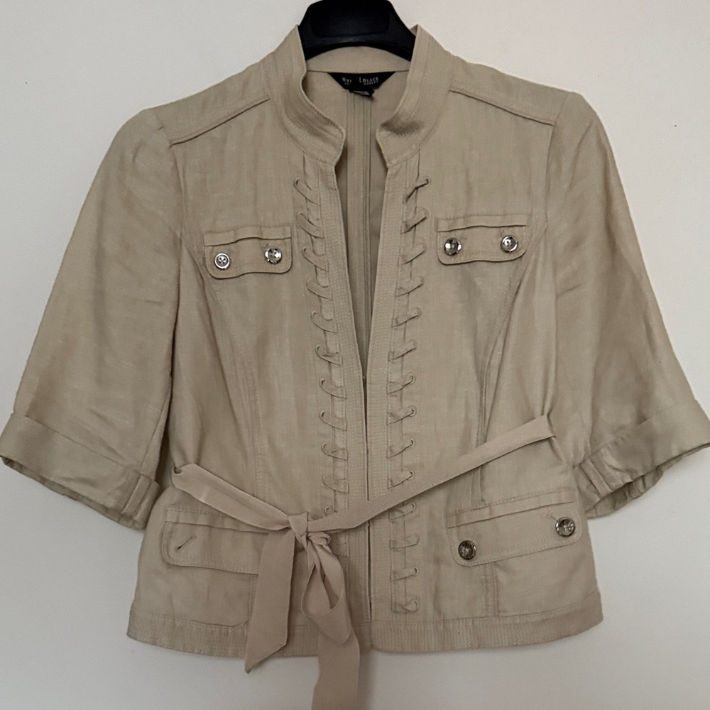 White House Black Market Khaki Utility Jacket